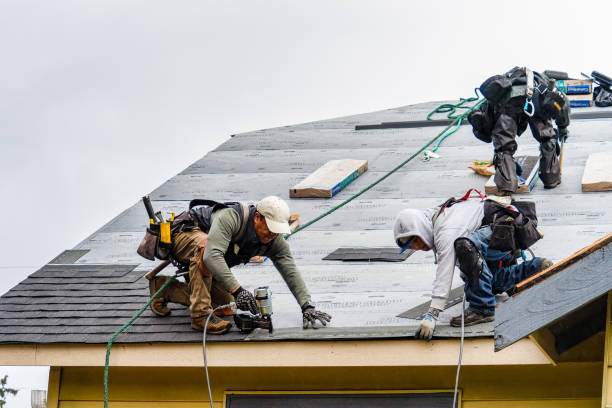 Professional Roofing technician working in Midway, NC